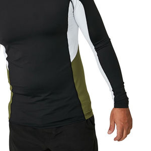 Color sólido y patrón Hombres Rash Guard/Manga completa Logotipo bordado personalizado Hombres Rash Guard para la venta - Product Image 5