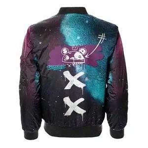 Vêtements de rue pour hommes Blouson d'aviateur en polyester et satin avec logo personnalisé et col montant pour le printemps au Pakistan - Product Image 5