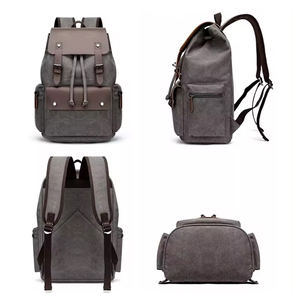 BEARKY Vintage Mochila <span class=keywords><strong>de</strong></span> lona para hombres Mochila <span class=keywords><strong>de</strong></span> <span class=keywords><strong>viaje</strong></span> para computadora portátil Venta al por mayor OEM/ODM Fábrica - Product Image 6