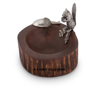 Forme de main longue en métal fini antique bol de service décoratif unique - Product Image 2