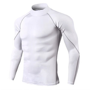 Haut de compression sport taille haute pour homme T-shirt de gymnastique à manches longues à séchage rapide pour musculation et course à pied Fitness Rashguard - Product Image 1