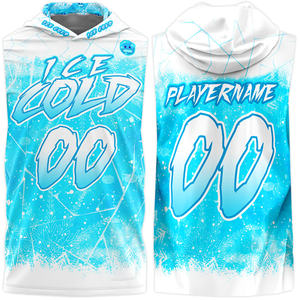 <b>Sleeveless</b> <b>Hoodie</b> Youth Logo Jersey Breathable 7v7 Football Uniforms with All Over Print Sublimation USA 7on7 Plus Size Options - Product Image 2