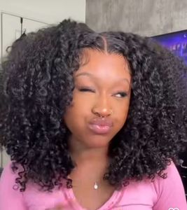 Peluca rizada 100% Natural Raw de longitud larga HD frente de encaje sin pegamento prearrancado virgen barato cutículas alineadas cabello humano - Product Image 3