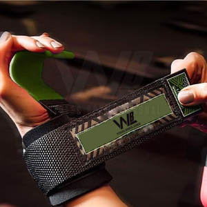 Ganchos de levantamiento de pesas MOQ bajo para uso físico Diseño personalizado Protección de manos transpirable Ganchos de levantamiento de pesas - Product Image 6