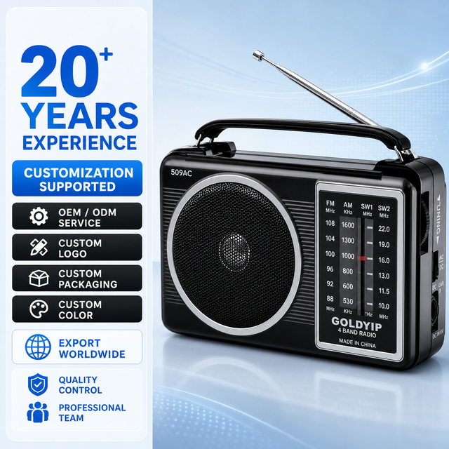 RAISENG RX-609AC Factory OEM Portable AM FM Radio Speaker AC DC Dual Power Rechargeable Radio