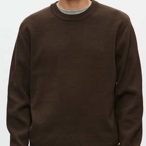 Pull en maille pour homme, coupe moderne, en coton mélangé, poignets élastiques, tendance, respirant, confortable, coupe décontractée - Product Image 3