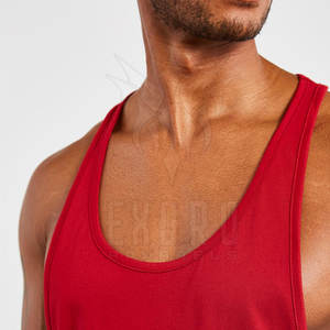 Camiseta sin mangas ligera transpirable de talla grande de punto para hombre de precio barato superventas para adultos - Product Image 6
