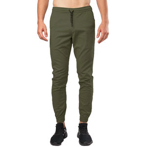 Offre Spéciale hommes décontracté Fitness Jogging pantalon taille élastique toile pantalons de survêtement avec taille haute fermeture foncé lavage sport Joggers - Product Image 1