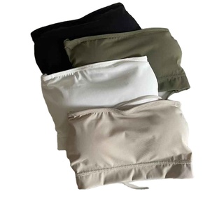 เสื้อชั้นในไม่มีสายรัดอกเซ็กซี่ผ้าไอซ์ซิลค์ชุดชั้นในแบบไม่มีสายรัดสำหรับผู้หญิงชุดชั้นในสีทึบ - Product Image 1