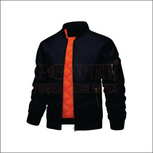 Blouson bombardier double personnalisé en gros pour hommes veste tendance en toile universitaire souvenir - Product Image 1