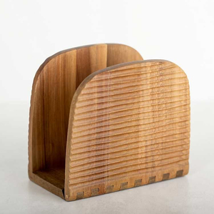 Porte-serviettes en bois d'acacia de qualité supérieure Distributeur de serviettes en bois de style moderne pour table à manger et comptoir de cuisine en vente - Product Image 3