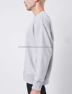 Sudadera de cuello redondo de algodón 100%, jersey blanco liso con diseño bordado, forro polar de invierno con talla XS a la venta - Product Image 5