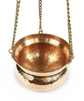 Pot de fleurs en cuivre de haute qualité, fait main et martelé à la main, avec fonction de suspension pour utilisation en jardin, disponible en tailles 11cm/14cm/17cm/20cm