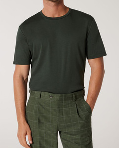 เสื้อยืดคอกลมสำหรับผู้ชายผ้าคอตตอนผ้านิ่มผ้าแห้งเร็วเสื้อยืดปักโลโก้และทันสมัย100% ใหม่ - Product Image 5