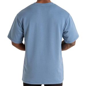 Camiseta OEM personalizada para culturismo, lisa, de talla grande, elástica, de poliéster, para gimnasio, ropa deportiva, con hombros caídos - Product Image 2