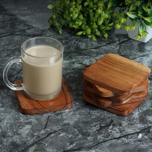 Sous-verres en bois naturel avec écorce d'arbre Sous-verres en bois de manguier pour vos boissons Boissons Bar à vin Taille personnalisée Couleur bois naturel - Product Image 3