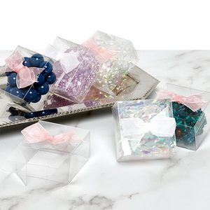 Clear Bow Top <b>Party</b> Favor <b>Boxes</b> - Product Image 1