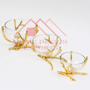 <b>Bowl</b> with Metal Stands for Table Top Decoration & Centerpiece Decor for Decorative Serving & Party Decor Hot Selling - Product Image 4