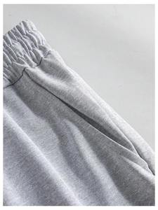 เซ็ตเสื้อยืดและกางเกงขาสั้นผ้าฝ้าย100% ระบายอากาศได้ดีชุดเสื้อผ้าสำหรับผู้ชายชุดเสื้อผ้าลำลองแบบคู่ชุดกางเกงขาสั้นผ้าฝ้ายสำหรับฤดูร้อน - Product Image 4