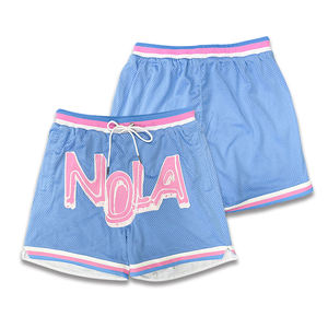 Pantalones cortos para correr de verano para hombre, pantalones cortos deportivos informales para correr, patrón de ondas, Color sólido, cordón suelto, seco, pantalones cortos deportivos para gimnasio - Product Image 5