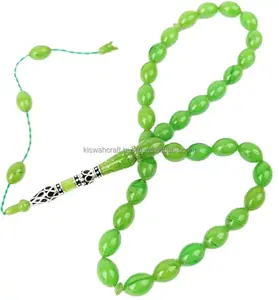 Tasbih 33 <b>Beads</b> Orange Resin Misbaha <b>Man</b> Turkish <b>Bracelet</b> Yellow Tassel Muslim Accessories - Product Image 4