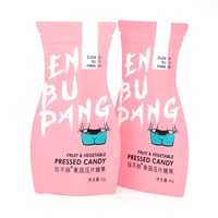 Emballage alimentaire personnalisable pour bonbons, sucre, gelée, produits sucrés, résistant à l'humidité, sachet refermable en métal avec fermeture éclair
