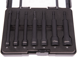 9PCS Extra Deep Power <b>Socket</b> Set 110L 8-<b>19MM</b> Manganese Phosphate Finished Industrial Magnet Application Packaged in Box - Product Image 1