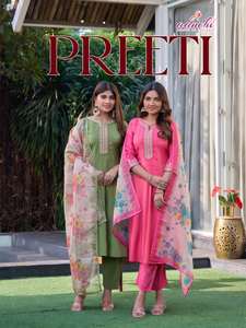 Presentamos el nuevo conjunto de Kurti de tela romana Simmer con estampado digital y dupatta para mujer. - Product Image 2