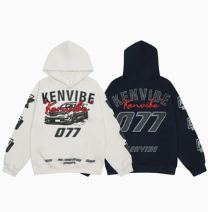 Sweat-shirt à capuche en molleton de haute qualité 430g pour homme, personnalisé en 3D pour logo, épaules tombantes, coton, vente en gros - Product Image 1