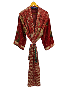 Robe de bain taille libre Robe de bain Kimono d'été de luxe Bikini Cover up, Night Wear Long Robe, - Product Image 4