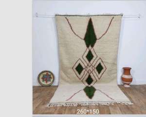 Tapis marocains faits à la main en laine, authentiques tapis berbères, laine naturelle, artisanat artisanal, taille et couleurs personnalisables, haute qualité - Product Image 3