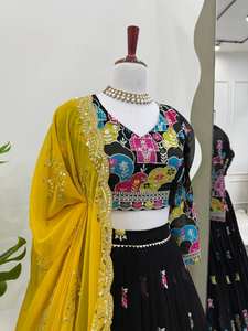 NEW LAUNCHING NAVRATRI SPECIAL LEHENGHA <b>CHOLI</b> WITH ATTRACTIVE MIRROR WORK - Product Image 4