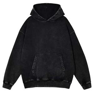 Vente en gros OEM Sweat à capuche unisexe surdimensionné vintage délavé au soleil et à l'acide, avec logo et design personnalisés 2026 - Product Image 5