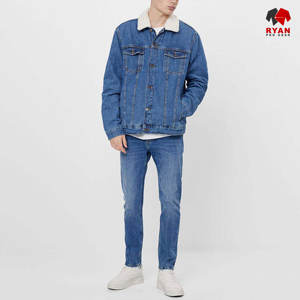 Chaqueta Vaquera Personalizada para Hombre Ryan Pro Gear, Cierre de Botones Cómodo, Logotipo Personalizado, Estilo Sólido, ODM OEM para Ropa Casual de Invierno - Product Image 1