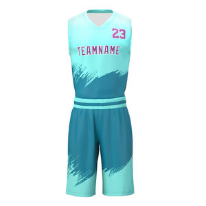 Top tendance sur mesure uniforme de basket-ball Durable confortable grande taille ensemble facile à porter léger respirant imprimé - Product Image 1