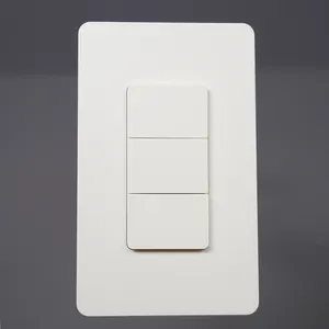 Langyeao New Design US Key Smart Light Switches 2.4GHz Wi-Fi 1/2/3/4 Gang Single Pole Switch Neutral Wire Required