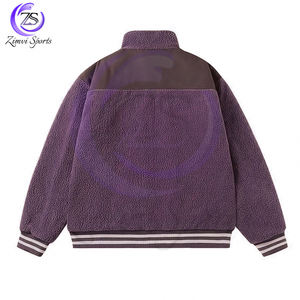 2025 plus haute qualité nouveau produit de marque personnalisation Logo taux de gros nouveaux hommes à la mode portent des vestes polaires Sherpa - Product Image 4