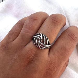 Silver Filigree <b>Ring</b> 925 Sterling Silver <b>Statement</b> Plain <b>Ring</b> Jewelry Silver Boho <b>Ring</b> Unisex <b>Ring</b> Silver Gift For Birthday - Product Image 2