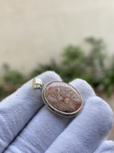 Pendentif vintage unique en forme de poire classique, bijoux fins pour mariage, fiançailles, fête, cadeau, fait à la main, argent sterling plaqué or rose - Product Image 4