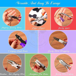 Professional Advanced Stainless Steel Jewelry Tool <b>Set</b> <b>Pliers</b> Kit Beading Tools Designers Craftsmen High Quality Lightweight - Product Image 3