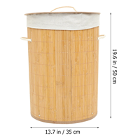 Panier à linge tissé en bambou Panier de rangement pour vêtements Fournitures de salle de bain Produits fabriqués à partir de stratifié de bambou vietnamien Vente en gros