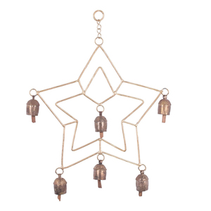 Campanas colgantes de Metal Dorado de la mejor calidad, campanas colgantes de pared con diseño de corazón elegante, perfectas para decoración de jardín y hogar a bajo precio - Product Image 5