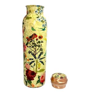 High Quality Floral Design Printed Copper <b>Water</b> <b>Bottle</b> Lid Custom Printed <b>Metal</b> <b>Water</b> <b>Bottle</b> for Outdoor Wedding Use Perfect - Product Image 6