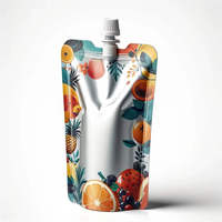 Pochettes souples personnalisées réutilisables avec bec verseur pour emballage de boissons liquides, en plastique de qualité alimentaire, pour jus et bière