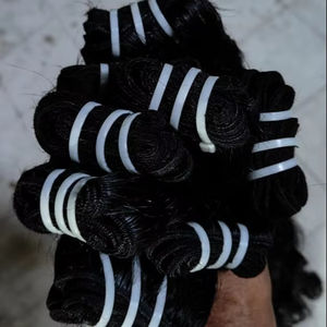 Un donateur vente chaude 100% paquets de tissage de cheveux indiens vierges bruts fermeture 11A Grade haute qualité couleur claire extensions de cheveux humains - Product Image 1