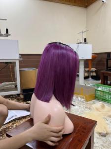 Perruques Bob en cheveux humains lisses avec lacet frontal extensions de cheveux de haute qualité vietnamienne 100% perruques en cheveux humains vierges pour femmes noires - Product Image 2