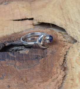 Amethyst Moon 925 Sterling Silver Ring Handmade Gemstone Jewelry For Women Elegant Gift - Product Image 4