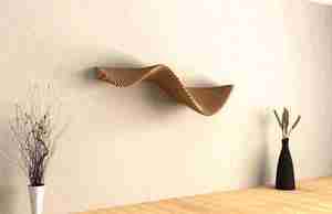 Étagère flottante ronde en bois artisanale de style Art déco moderne personnalisée pour la décoration murale de la maison, installation facile, anniversaire - Product Image 4