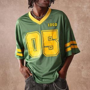 เสื้อเจอร์ซีย์อเมริกันฟุตบอลสไตล์เรโทรสตรีทแวร์สุดเทรนดี้ แบบครอป  ผ้าตาข่ายพิมพ์ลายแบบซับลิเมชั่น  ผ้าโพลีเอสเตอร์ 100% ระบายอากาศได้ดี - Product Image 4