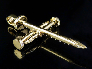 จี้เพชรโมอิสรูปดาบในเงินสเตอร์ลิงมีสไตล์เป็นเอกลักษณ์เครื่องประดับแนวศาสนาฮิปฮอปทำจากน้ำแข็งสำหรับผู้ชายผู้หญิง - Product Image 3